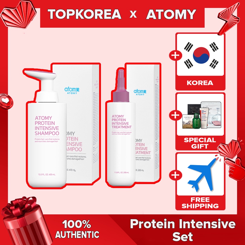 ★ATOMY★Protein Intensive Shampoo 400ml / Treatment 200ml / TOPKOREA ...