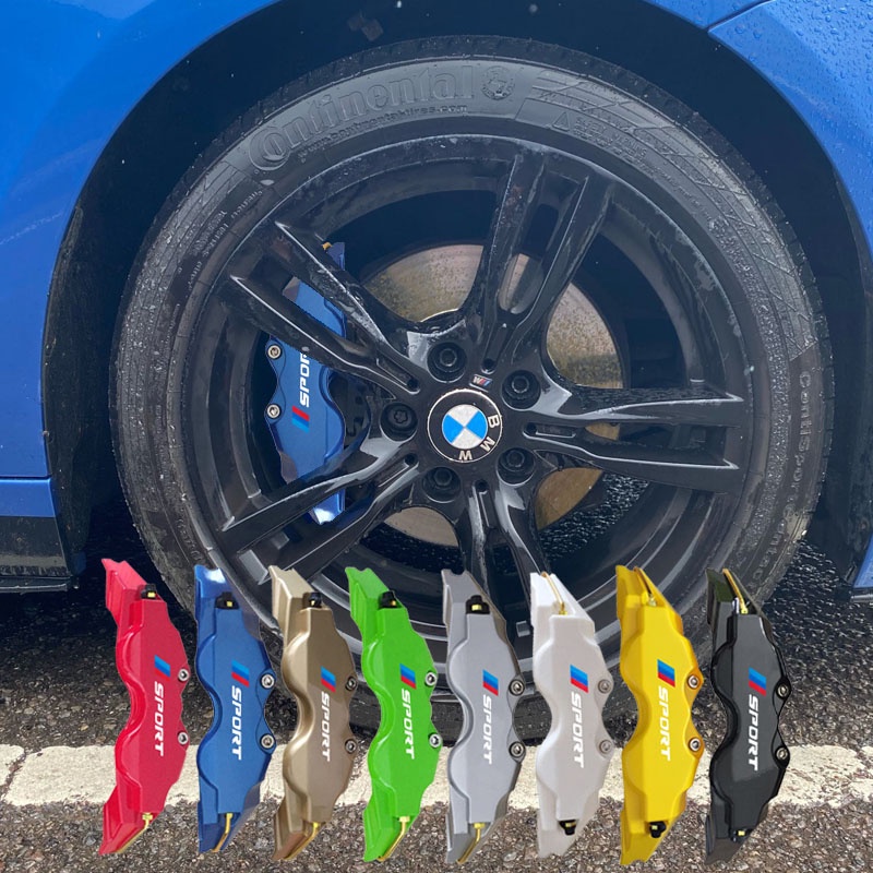 2 Pcs ABS Plastic Disc Brake Cover Caliper Cover With ///Sport For cars