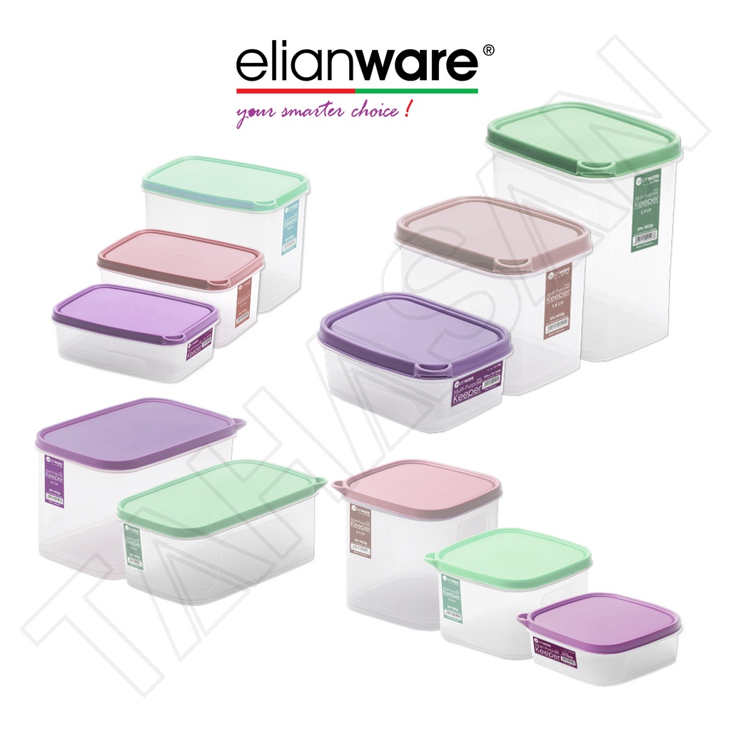 Elianware Eco Living Multipurpose Keeper Airtight Food Container Stackable Tupperware BPA Free