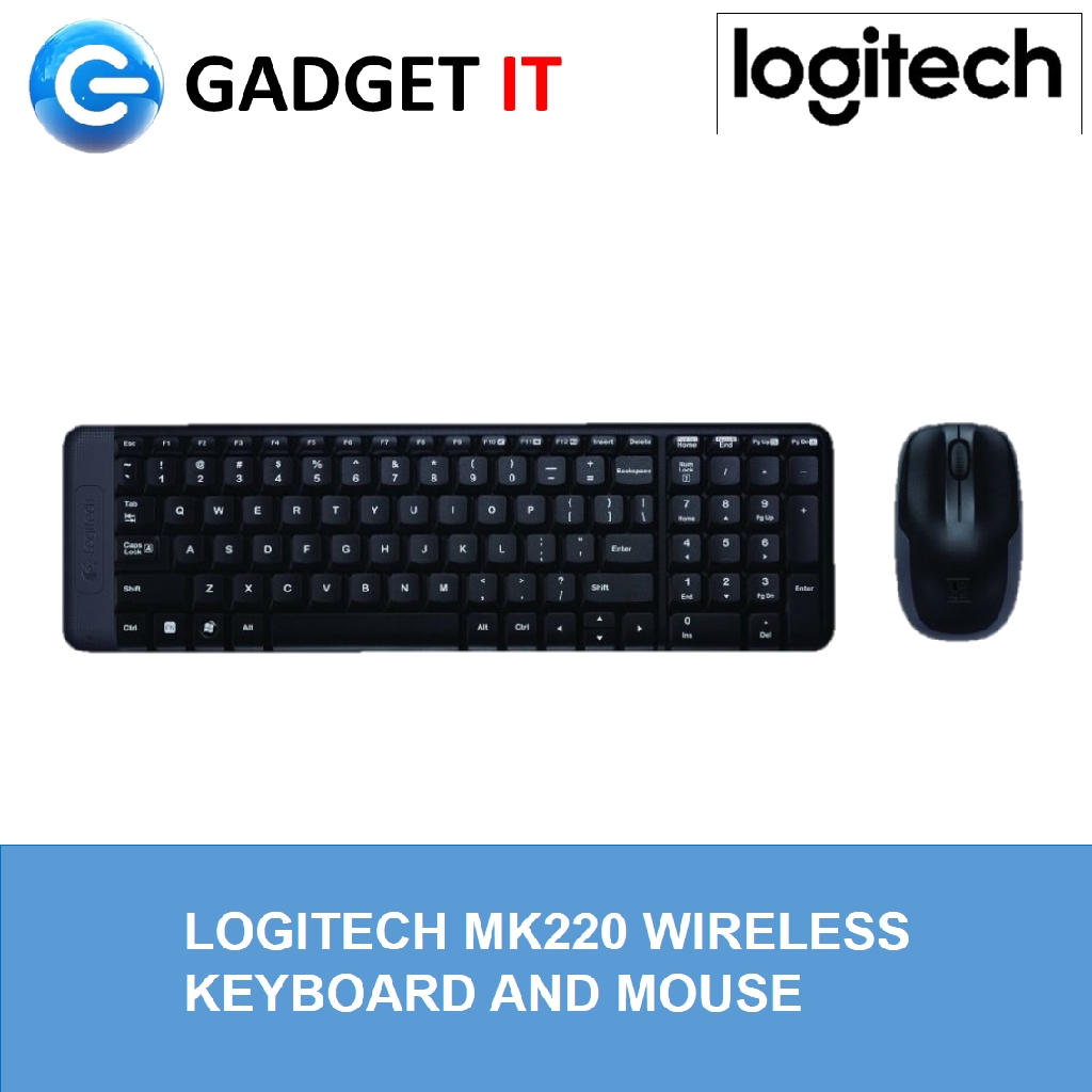 Logitech MK220 Wireless Keyboard + Mouse (KBM-LGT-MK220) | Shopee Malaysia