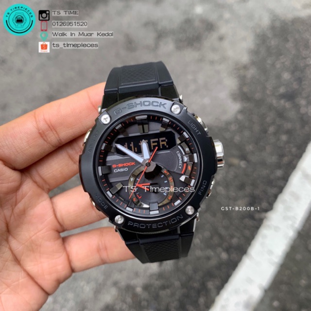 Casio G SHOCK G Steel Carbon Core Guard Series GST B200B 1 GST