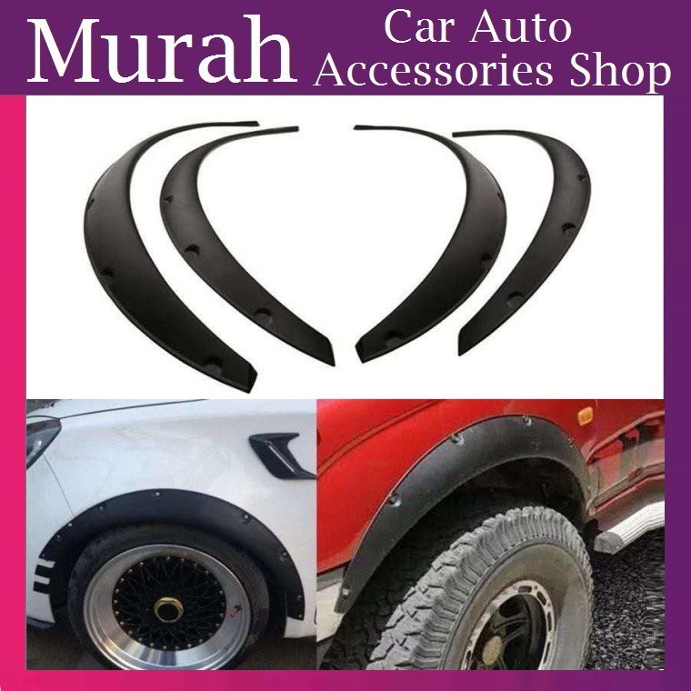 4Pcs Universal Flexible Car Fender Flares Extra Wide Body Wheel Arches