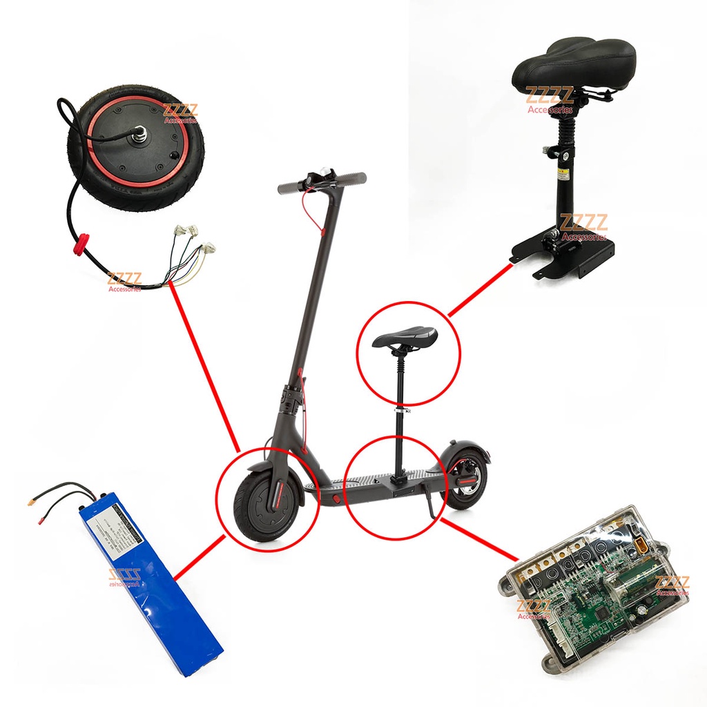 XIAOMi Scooter Battery Charger Tire Tube Accelerator Full Set Spare