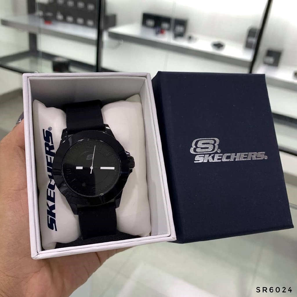 OFFICIAL WARRANTY Skechers SR6024 Rosencrans Mid Size Quartz Analog Full Black Silicone Strap Watch 2 Years Warranty Shopee Malaysia