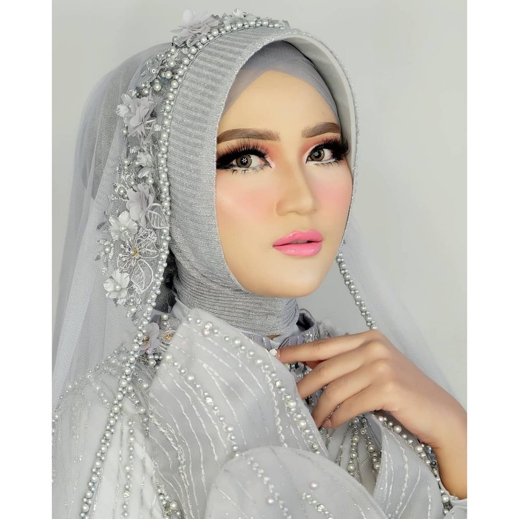 Bridal Veil Shawl Slayer Bridal hijab Bridal Shawl Bridal hijab Bridal