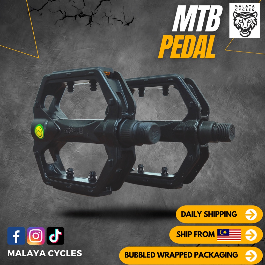 Foldable pedal lipat pedal Basikal peddle MTB RB Alloy Aluminium Plastic Bicycle pedals Shopee