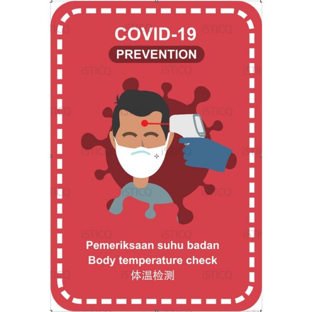SOP Covid 19 Prevention Sticker Body Temperature Check | Shopee Malaysia