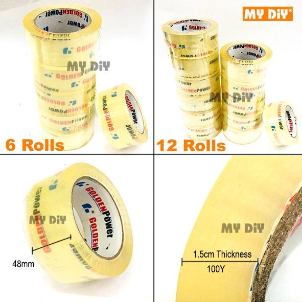 MYDIYHOMEDEPOT - Opp Tape 48mm X 100Y Clear Adhesive Tape / Packaging ...