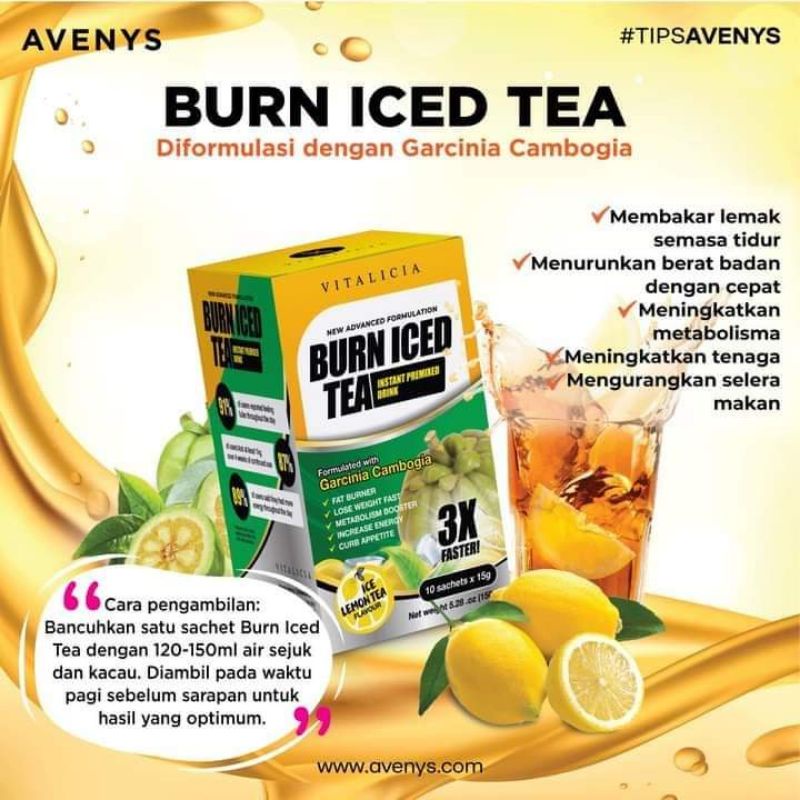 BURN ICE TEA DAN ORANGE JUICE DETOX BY AVENYS Shopee Malaysia