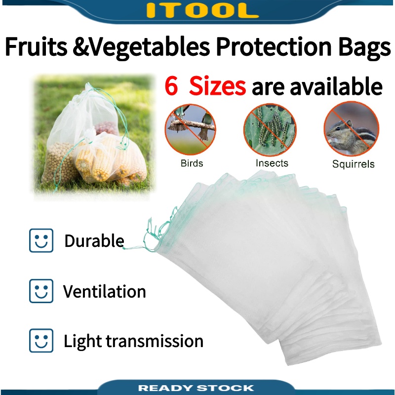 ITOOL Nylon Mesh Bag Fruit Net Bag Vegetable Storage Bag Reusable for