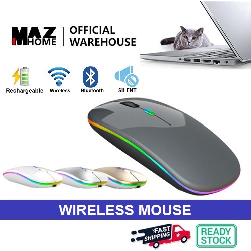 Premium Dual-Model Charging Silent Computer Notebook Luminous Wireless ...