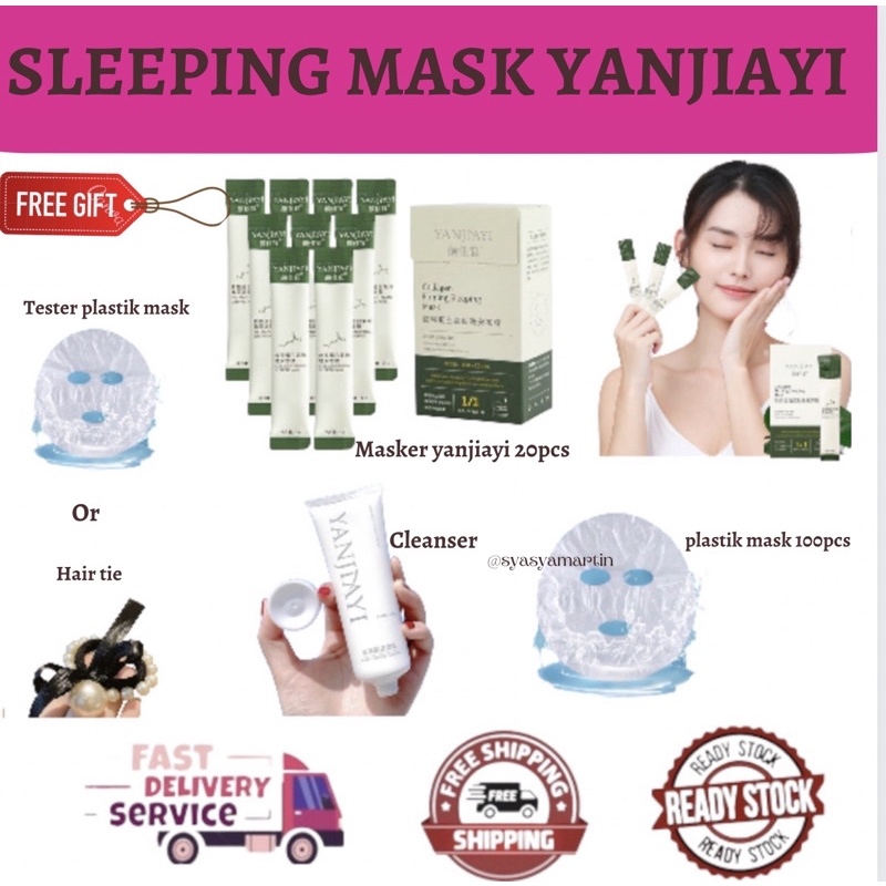 YANJIAYI SLEEPING MASK 💯ORIGINAL HALAL 🔥READYSTOCK🔥+FREEGIFT PLASTIK