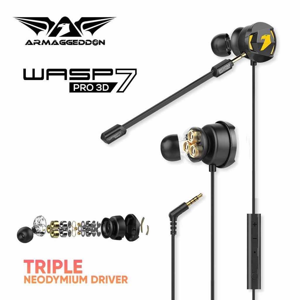 Armaggeddon WASP 7 PRO 3D Gaming Earphones with Triple Neodymium Driver and Mic