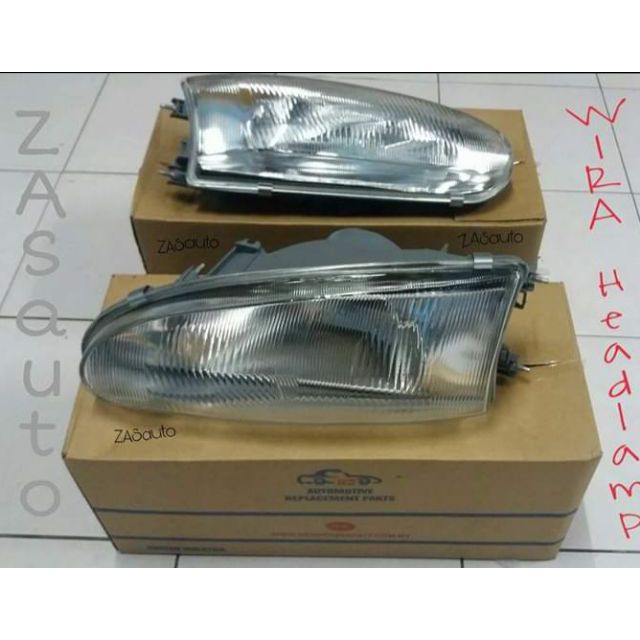 2 pcs Lampu depan Wira L & R local Headlamp Shopee Malaysia