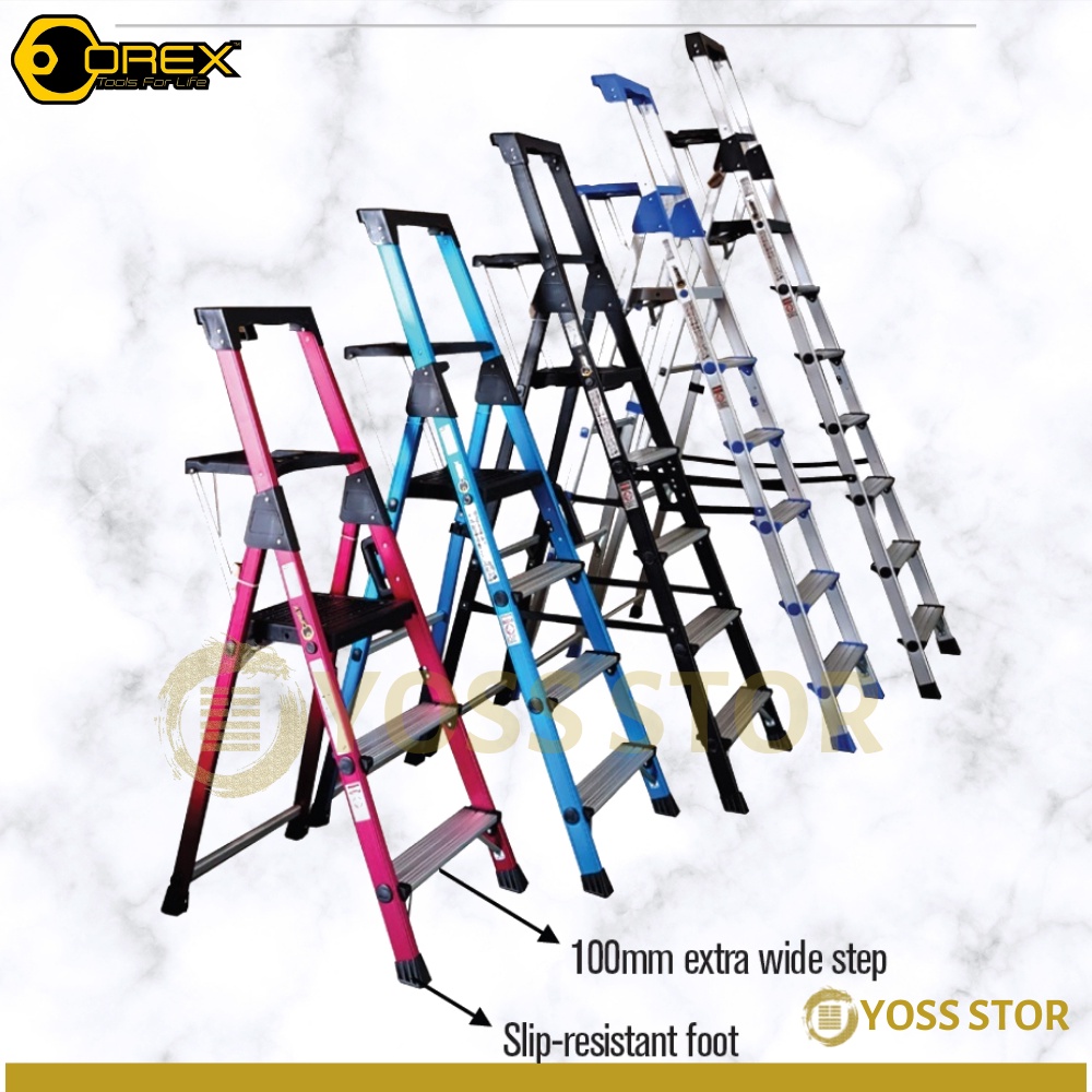 YOSS Orex Aluminium Household Ladder 3 Steps - 7 Steps | Shopee Malaysia