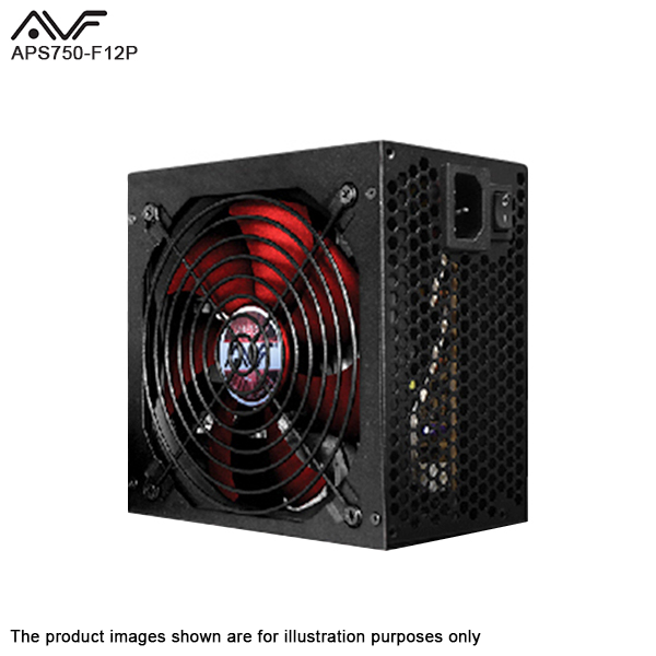 AVF APS750-F12P 750W Gaming Power Supply with PCI-E 6+2 Pin V2.31 PSU ...