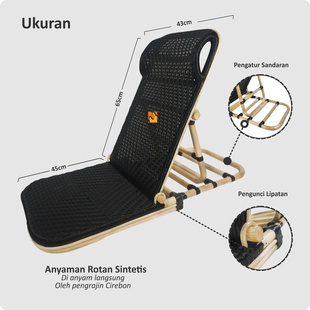 Lesehan Chair Folding Floor Relaxing Beach Picnic Lazy Holiday From ...