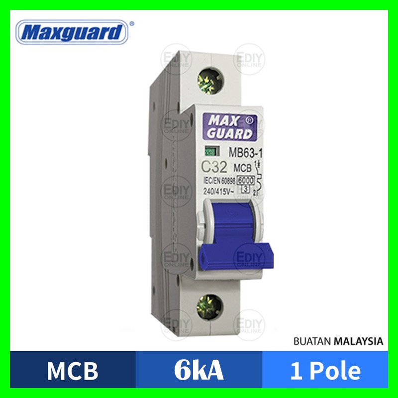 [BORONG] MAXGUARD MCB 6kA 32A 1POLE 1P | Shopee Malaysia