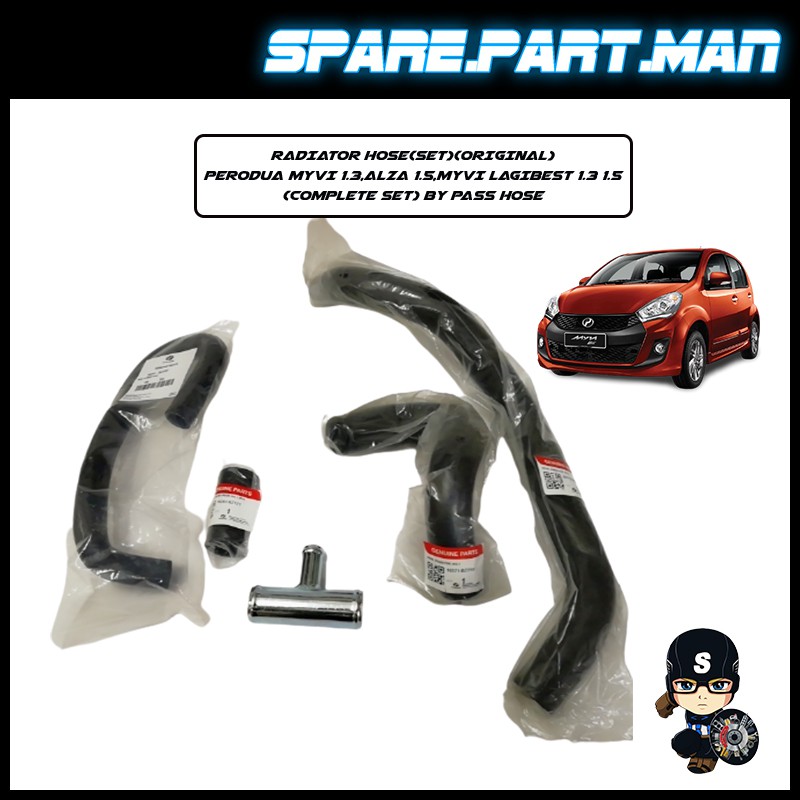 RADIATOR HOSE(SET)(ORIGINAL) PERODUA MYVI 1.3,ALZA 1.5,MYVI LAGIBEST 1.