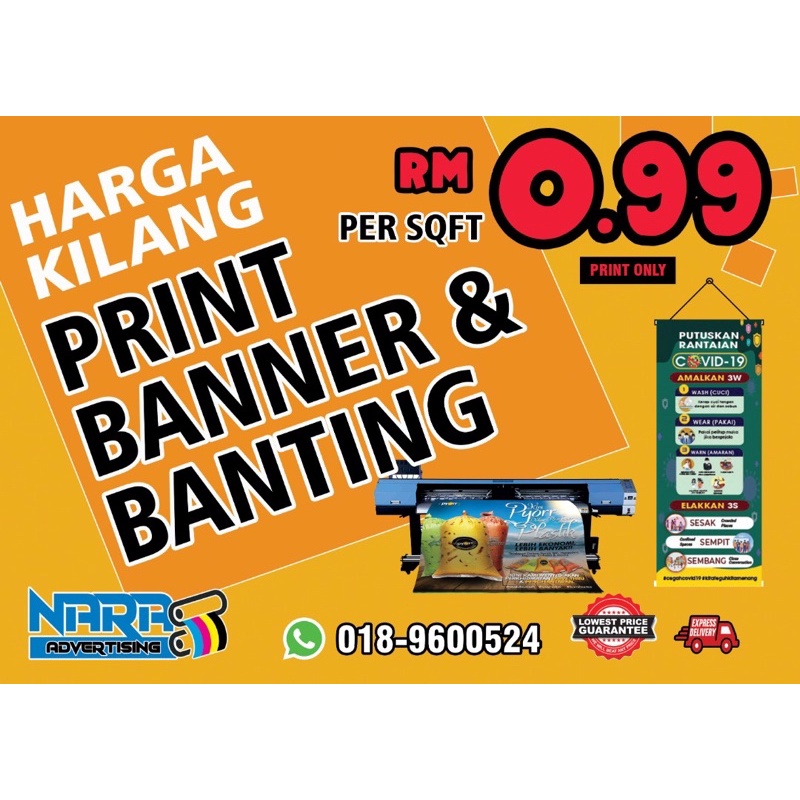 print banner & banting Shopee Malaysia