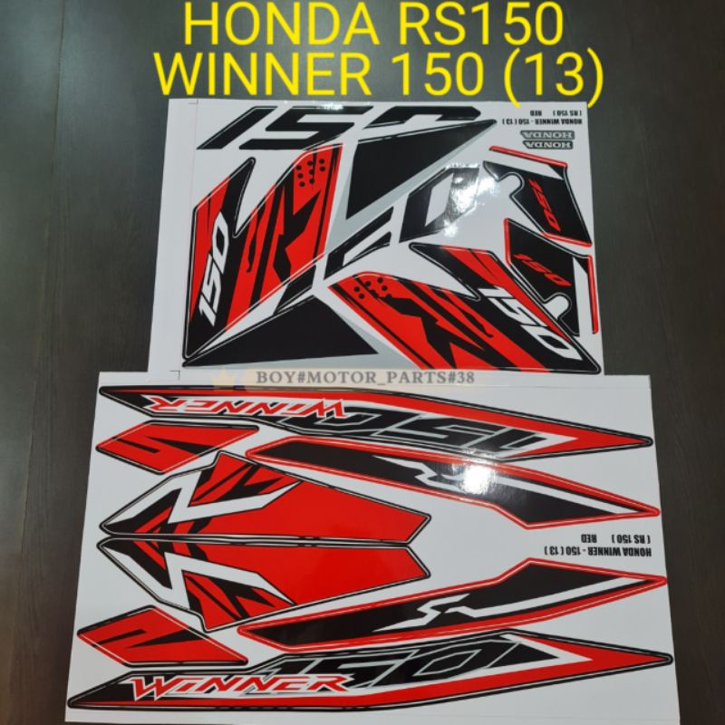 Rs 150 Honda Winner 150 ( 13 ) Body Sticker ( Ready Stock ) 