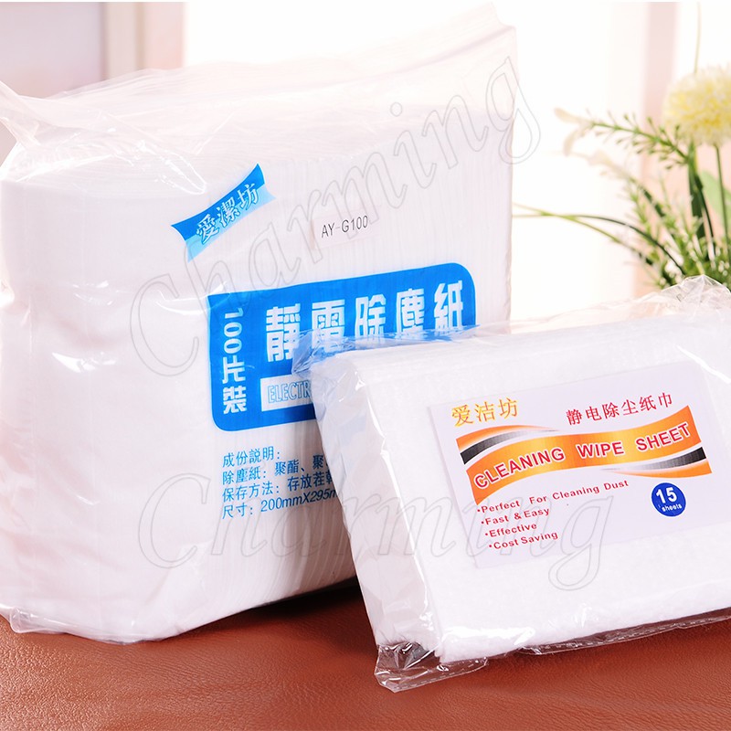 100PCS/Bag Dry Disposable Magic Electrostatic Mop Wiper Cleaning drag ...