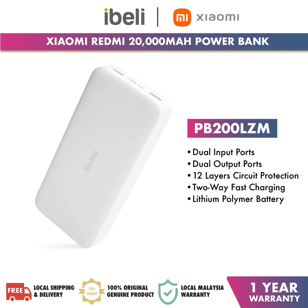 Powerbank Xiaomi Redmi 18W Fast Charge 20000mAh