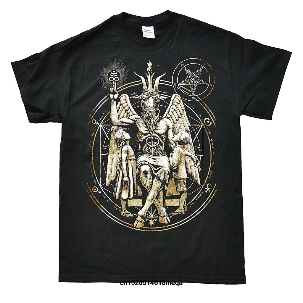 T Shirt Baphomet Satanic Men Cotton Casual T Shirt 2021 High quality Brand T shirt Casual Short sleeve O neck Fashion Printed 100 Cotton summer new tops Round Neck cheap wholesale Shopee Malaysia