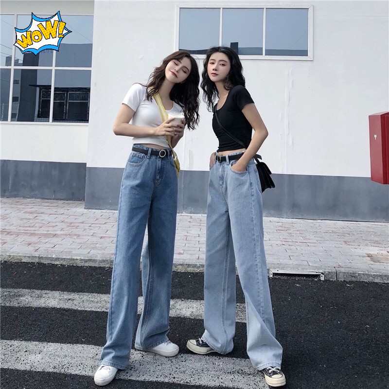 Denim long hot sale pants