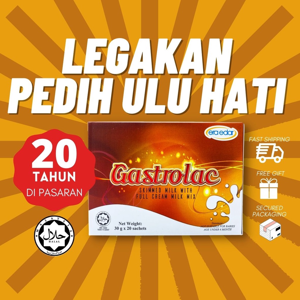 Susu GASTROLAC Ubat Gastrik Lega Pedih Ulu Hati GERD Gastrik Formula ...