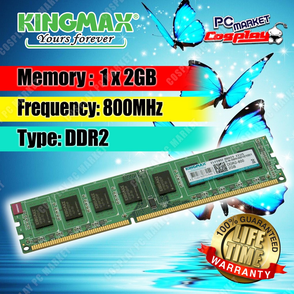 Kingmax DDR2 800Mhz 2GB Long-Dimm Desktop Ram NEW | Shopee Malaysia