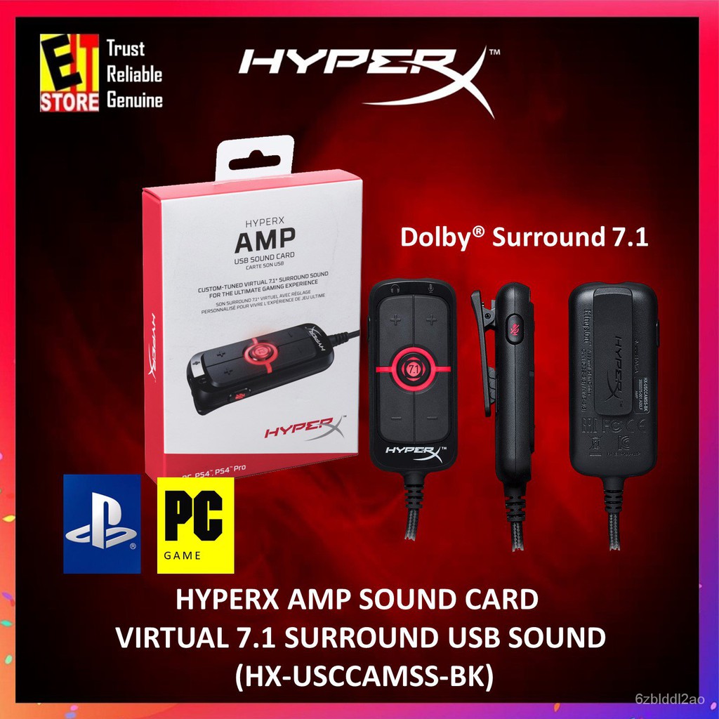 Smky KINGSTON HYPERX AMP SOUND CARD VIRTUAL 7.1 SURROUND USB SOUND (HX ...
