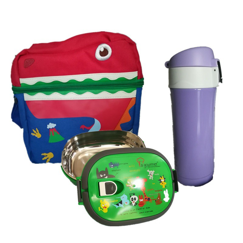 3pcs Lunch Set (Bag, Box & Tumbler) | Shopee Malaysia