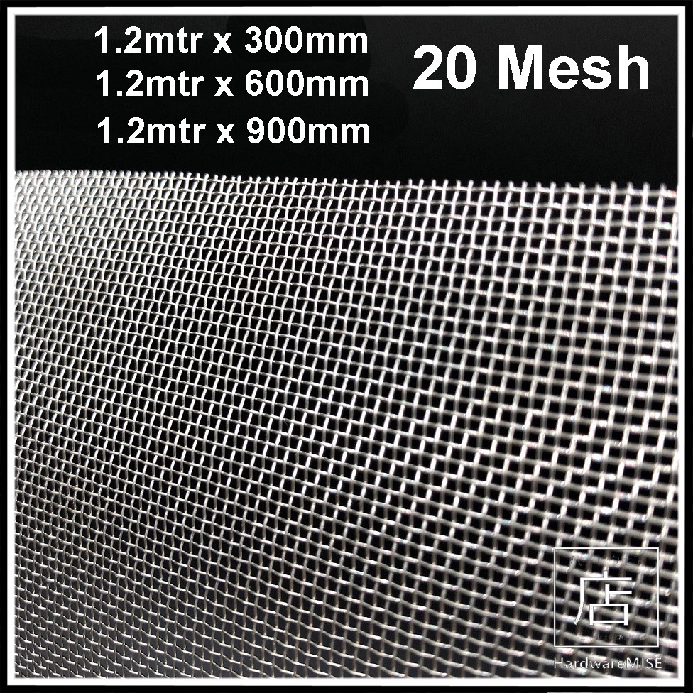 Stainless Steel Wire Mesh SS 304 Mosquito Netting 20 mesh Loose Cut ...