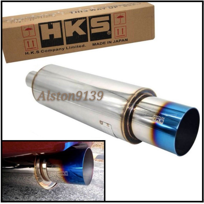 HKS Hi Power Racing Exhaust Muffler Burnt Tip 2 Inch Inlet 3.5 Inch Tip