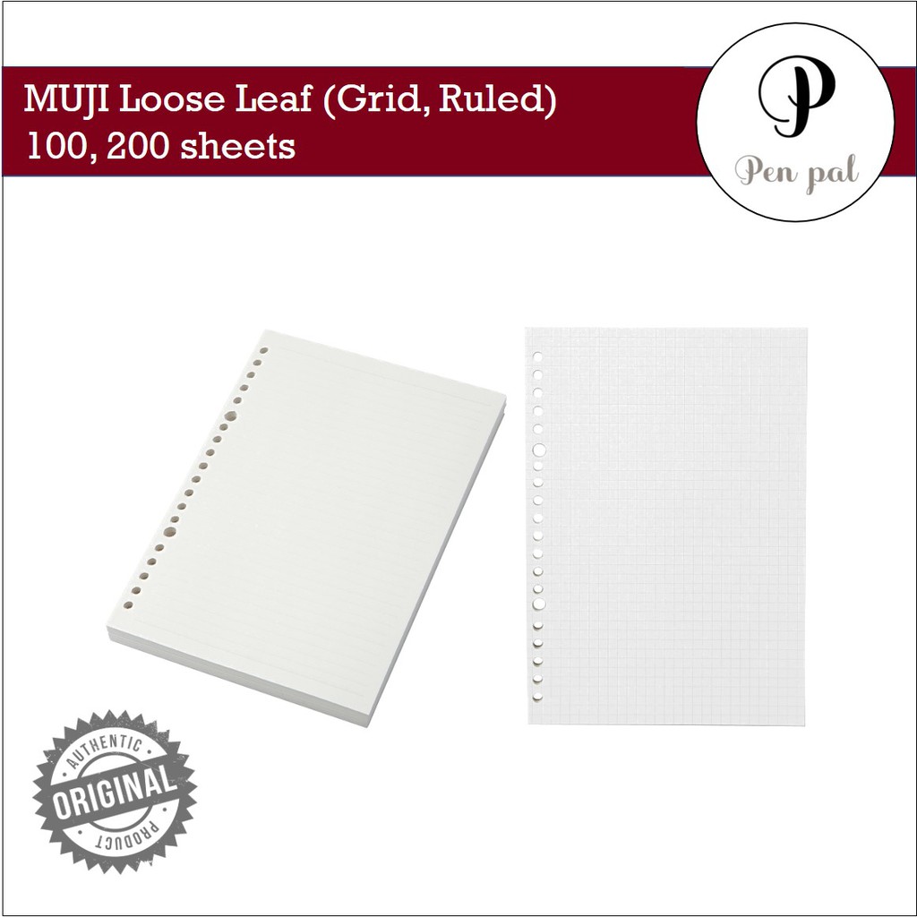 MUJI Loose Leaf (Ruled, Grid) | Shopee Malaysia