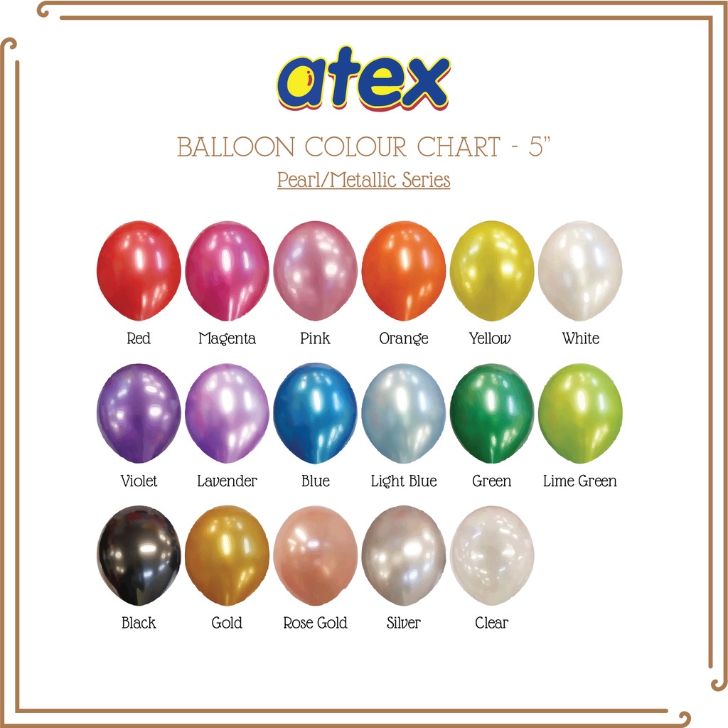 10 Pcs 5 inch Latex Colorful Atex Metallic Balloon Set for Party Belon ...