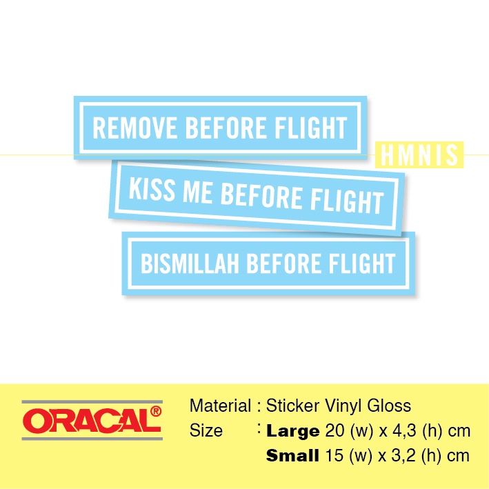 Before Flight Sticker, Kiss Me Before Flight Sticker, Bismillah Before ...