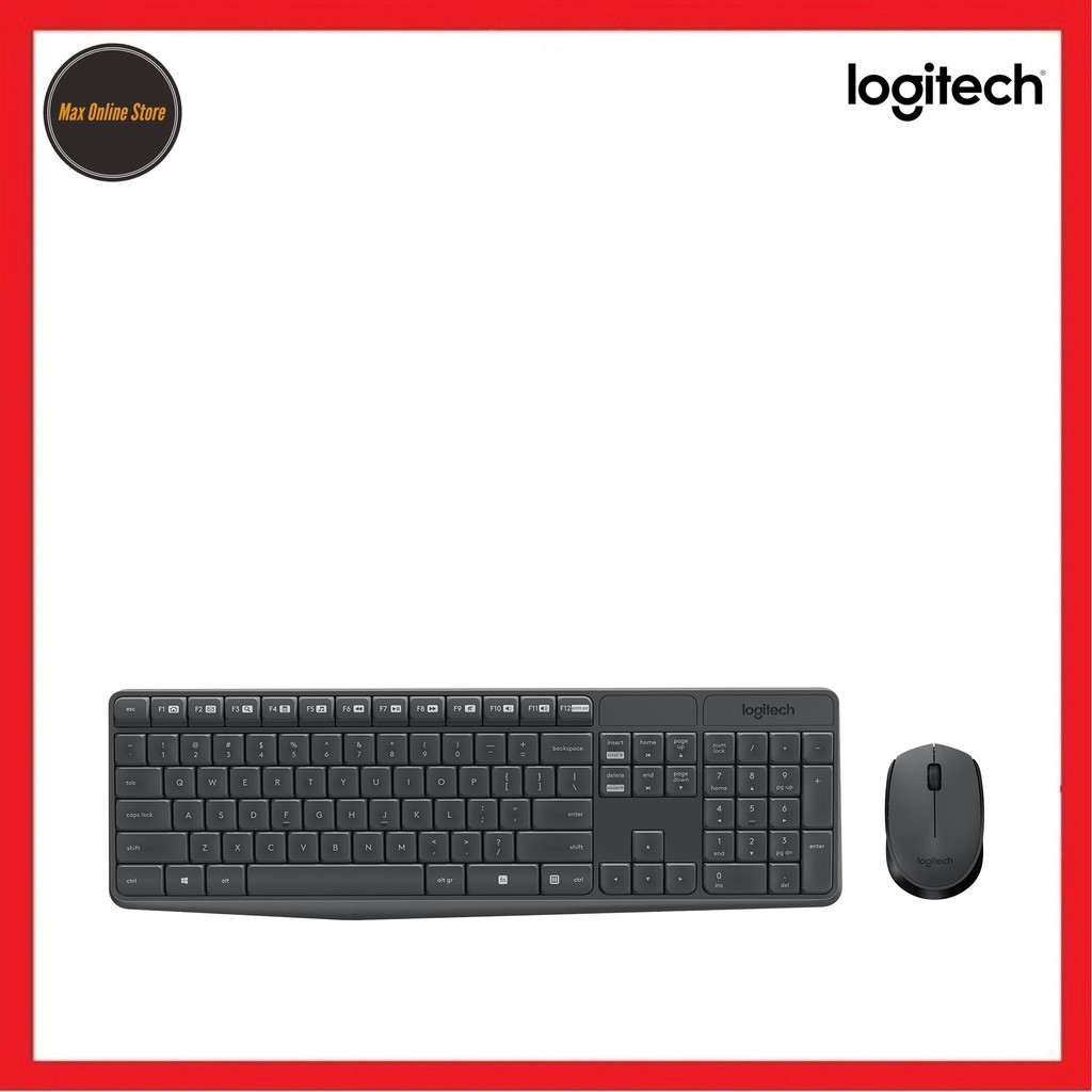 Logitech MK235 Wireless Keyboard and Mouse Combo, QWERTY - Black (920 ...