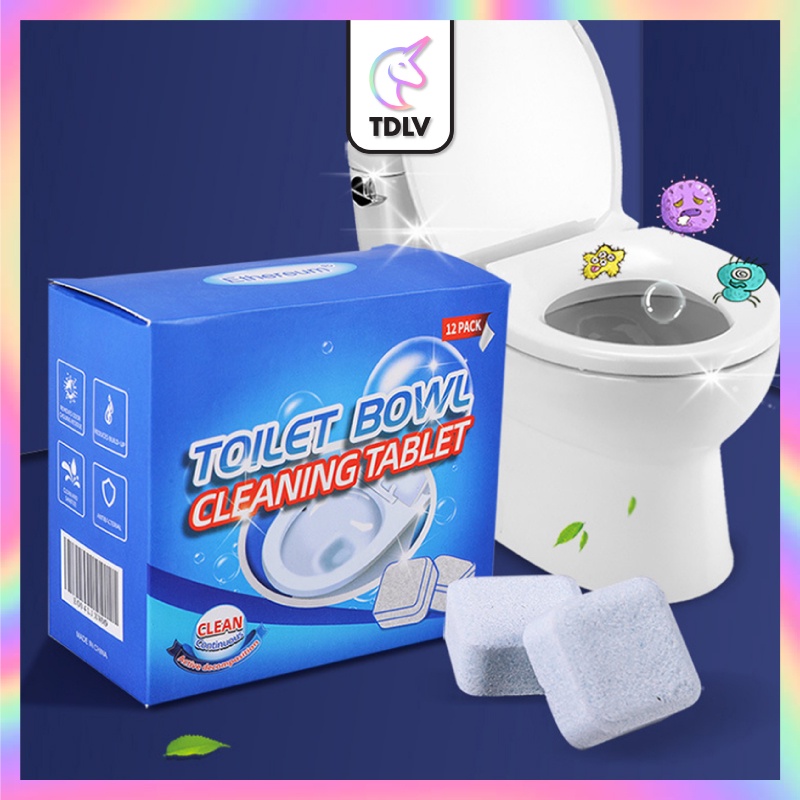 Tdlv 12pcs Toilet Bowl Cleaner Instant Effervescent Tablet Automatic 