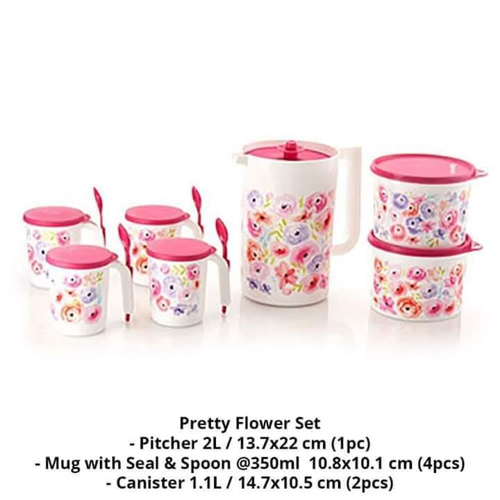 Tupperware Pretty Flower Set | Shopee Malaysia