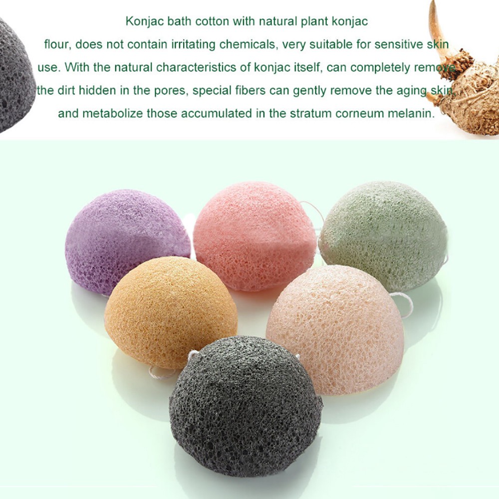 Hot Natural Konjac Fiber Face Wash Cleanse Sponge Puff Exfoliator Shopee Malaysia