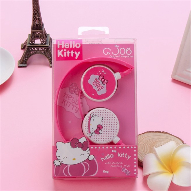 Hello Kitty Headphones Cute Cartoon On Ear Headphones Headset Universal Earphone Foldable 4349