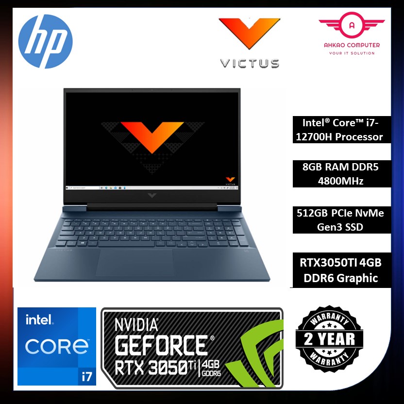 HP VICTUS GAMING 16-D1067TX 16.1" FHD 144Hz Laptop Performance Blue ...