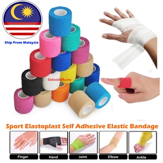 Multi-color Sport Tape Self Adherent Wrap Cotton Elastic Muscle Pain Relief  Stickers For Sports Wrist Ankle Knees Elbows