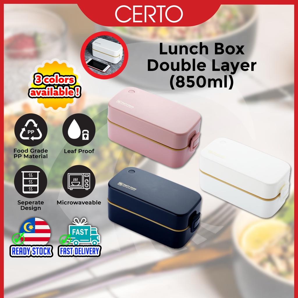 CERTO Food Container Double Layer Bento Lunch Box Food Box Microwave ...