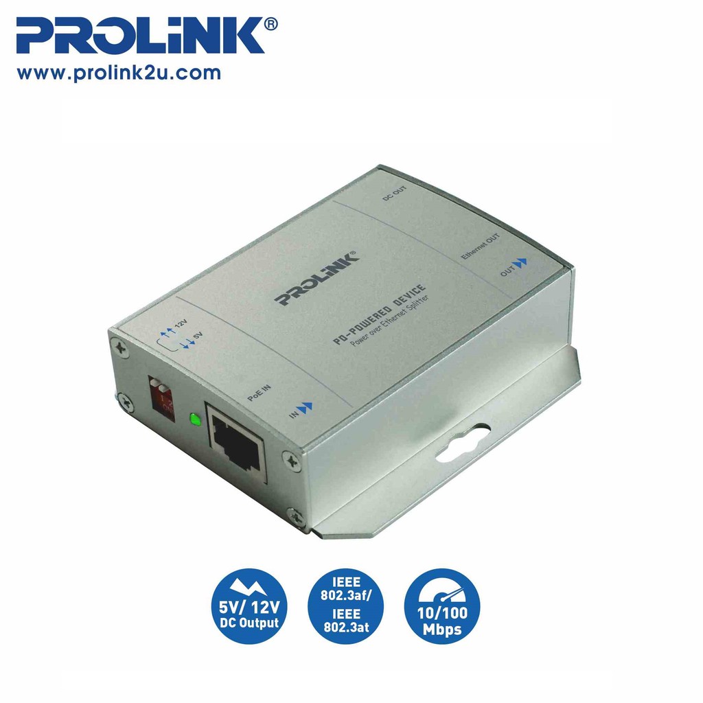 Prolink PoE Splitter Dual Output (5V/12V) PLE101P | Shopee Malaysia