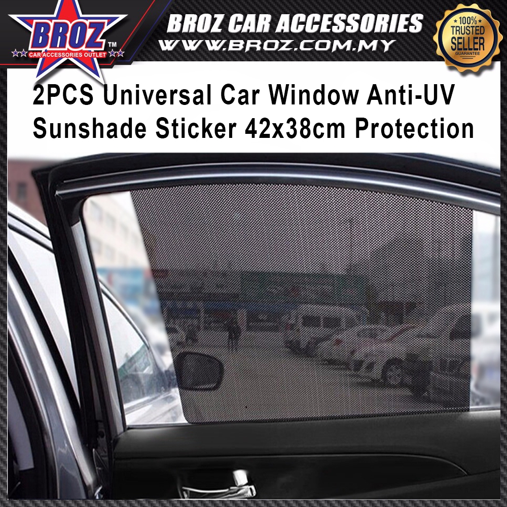 2pcs 2pcs Diy Universal Car Window Sunshade Sticker Anti Uv Car