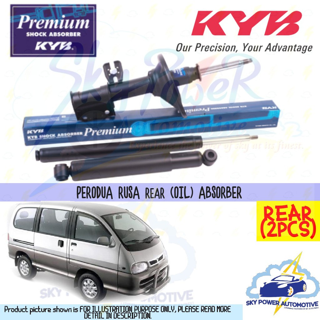 PERODUA RUSA (X476) KAYABA (KYB) PREMIUM OIL SHOCK ABSORBER (REAR 2PCS ...