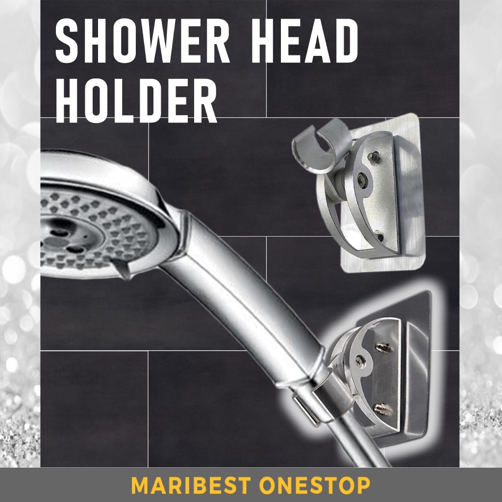 HS200 SELF ADHESIVE SHOWER HEAD HOLDER ALUMINUM ANTI RUST BRACKET